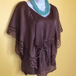 Cynthia Rowley Boho Butterfly Sleeve Blouse Size S